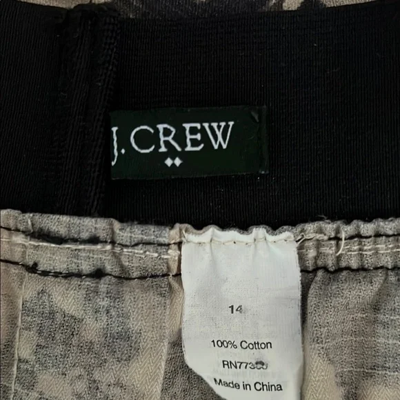 J. Crew Black and Cream Floral Mini Skirt - Picture 2 of 7